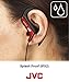 Clip Style Headphone Black and Silver Lightweight and Comfortable Ear Clip Splash Proof Water resistant Powerful Sound with Bass Boost JVC HAEB75S