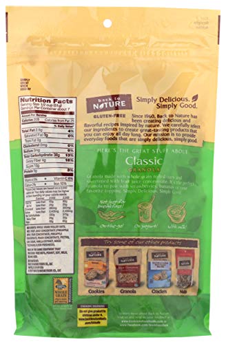 BACK TO NATURE CLASSIC GRANOLA, GLUTEN FREE, NON GMO, 12.5 OUNCES (PACK OF 6)