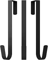 ANSIO Christmas Wreath Hanger Front Door 12.5 in Mild Steel Black view 3
