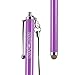 Wisdompro Stylus, 4.8 Inch Universal Microfiber Mesh Tip Styli with 2pcs Replacement Tips and Tether for Capacitive Touch Screen iPad, Tablet, iPhone, Samsung Galaxy Note/Tab and More (Purple)