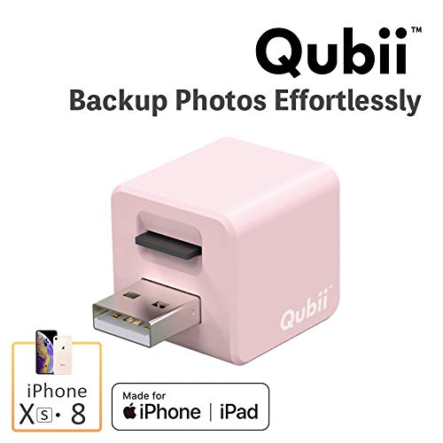 Qubii - Photo Storage Device for iPhone & iPad, Auto Backup Photos & Videos, Photo Stick for iPhone [microSD Card Not Included] - Pink - Thumbnail 7