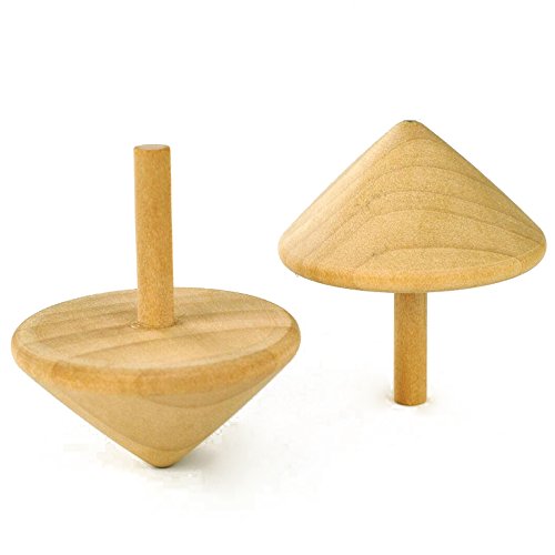 SUPOW 11 Pieces Wooden Spinning Top Gyro, Heart Shaped Wooden Spinning Top Gyro Educational Toy For Kid Children
