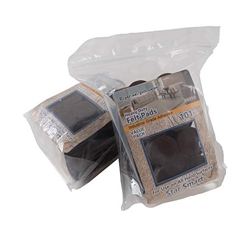 Furniture Felt Pads Pack of 101 5mm Thick Felt Pads for Furniture on Hardwood Floors, Self Adhesive Anti Scratch Floor Protectors, Used for Hardwood Tile Wood Floor