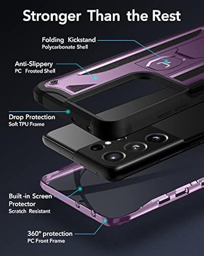 YOUMAKER Compatible with Galaxy S21 Ultra Case with Built-in