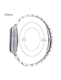 Apple Watch correa de piel, ibazal [Vintage estilo] Apple watch band correa de reemplazo de piel genuino con hebilla de cierre de acero inoxidable para Apple Watch Series 1 & 2