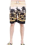 MR. R Men's Tropical Palm Tree Beach Shorts Swim Trunks