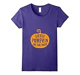 Womens Little Pumpkin On The Way T-Shirt Maternity Halloween Gift