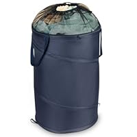 Household Essentials 2039 Pop-Up Laundry Hamper with Handles and Drawstring Closure, Blue