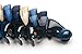 Helen Accessories - Hair Accessories - Made in Korea - Large dark blue, blue and gold banana clip with strong comfortable fold.