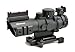 Hammers Compact Prism Rifle Scope 4x32 with BDC Illuminated Multi-line Reticle Optical Fiber Backup Iron Sights Accessory Rails and Quick Detach QD Cam Lever Lock