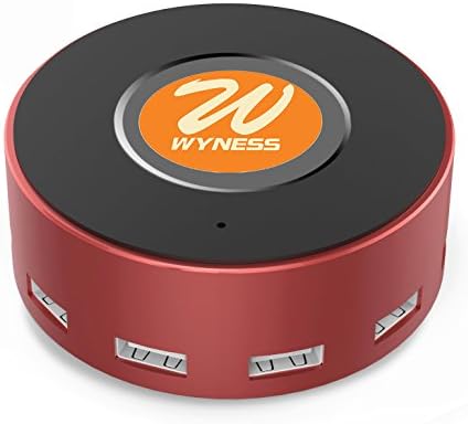 Tower 6-Port Desktop USB Hub Charger,Charging Station with Smart Identification for Galaxy S7/S6/Edge, Note 5,iPhone X, iPhone 8, iPhone 8 Plus,iPhone 7/6s/Plus, iPad, LG, Nexus 6, HTC, Tablet Red