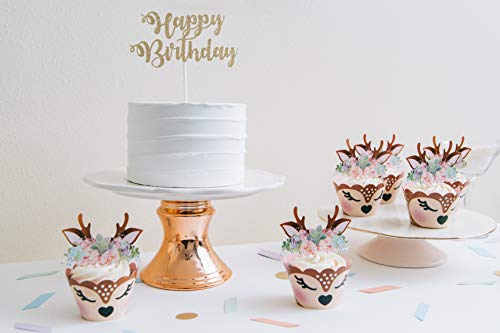 6 Woodland+Deer+Cupcake+Toppers+Wrappers