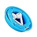 MAIRUI Wired Earbud Case Earphone Headphone Cord Organizer Earbuds Wrap Soft Silicone Magnetic Holder Storage Tangle Free Cable Winder(Blue)