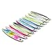 Aorace 10pcs/lot Jigging Lure Lead fish Metal Jig Fishing Lure Paillette Knife Artificial Hard Bait Laser Body