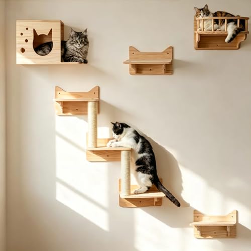 MIUZMORE Cat Wall Shelves