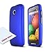 Moto E Case, [Blue] Slim Grip Rubberized Hard Plastic Case for Motorola Moto E (2014)