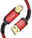 JSAUX Printer Cable, USB Printer Cable Type A Male to B Male Scanner Cord USB B Cable High Speed for HP, Canon, Epson, Dell, Brother, Lexmark, Xerox, Samsung etc (6.6 Feet)
