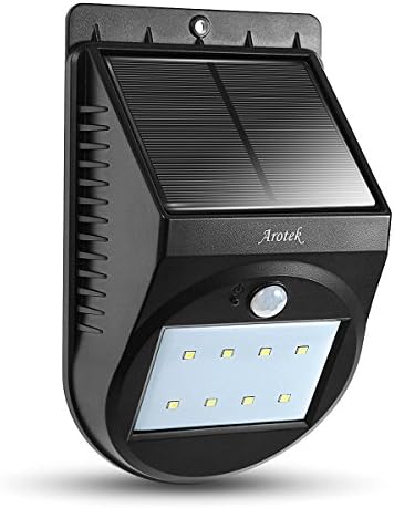 Outdoor Solar Lights with Motion Sensor, Arotek 8 LED Wireless Waterproof Night Light Floor Lamp Security Outdoor Light for Steps Patio Deck Yard Garden Driveway Stairs