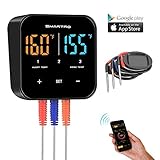 SMARTRO ST55 Bluetooth Digital Meat Thermometer for Oven Grill Kitchen Food Cooking Smoker BBQ with 3 Probes