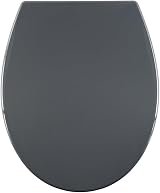 AQUALONA Premium Thermoplastic Toilet Seat Soft Close Oval Grey