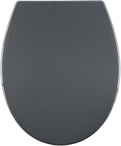 AQUALONA Premium Thermoplastic Toilet Seat Soft Close Oval Grey