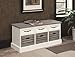 Coaster Home Furnishings - Alma - 3-Drawer Wood Storage Bench with Baskets and Traditional Style - Entryway, Mudroom & Living Room - White and Weathered Gray - 501196