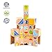 MEIGO Wooden Toys - Toddler Wooden Educational Preschool Dominoes Shape Puzzle Matching Game Building Blocks for Kids 1 2 3 4-5 Year Old Boys Girls (32PCS)