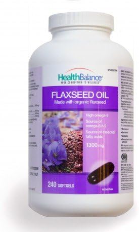 HealthBalance Flaxseed Oil 1300mg 240 Softgels