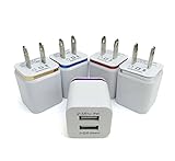 JustBid charger232 Metal Decorative Dual USB Wall Charger Plug Power Adapter 2A+1A for IPhone, IPad, IPad Mini, IPod Touch, IPod Nano, Samsung Galaxy