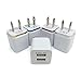 JustBid charger232 Metal Decorative Dual USB Wall Charger Plug Power Adapter 2A+1A for IPhone, IPad, IPad Mini, IPod Touch, IPod Nano, Samsung Galaxy