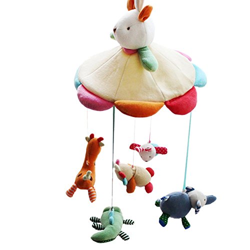 Shiloh Newborn Crib Mobile Plush Canopy Without Musical Box or arm, White Bunny