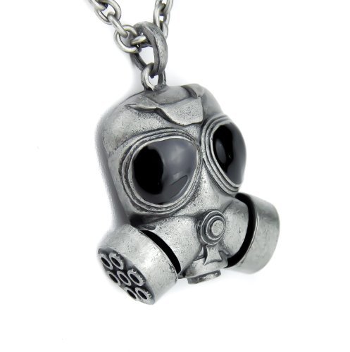 Gas Mask Necklace Cyber Industrial Bio Hazard Pendant