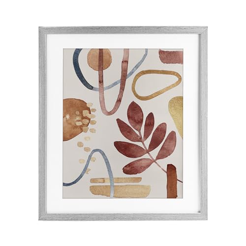 Stupell Industries Earthy Organic Nature & Shapes Gray Framed Print Under Glass…