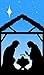 WOWindow Posters Manger Silhouette Christmas Jesus Window Decoration 34.5