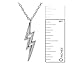 Spinningdaisy Handcrafted Brushed Metal Lightning Bolt Necklace