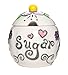 Ceramic Sugar Skull Sugar Bowl with Hearts & Flowers-4.5