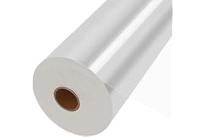 JOYIT 330 ft Cellophane Wrap Roll (31.5 in x 330 ft) - 3 Mil Thicken, Clear Bags, Wrapping Paper for Flower Gift Baskets (31.5" fold into 16")