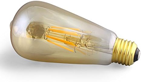 LED Vintage Edison Bulb (Pack of 4) - Squirrel Cage Filament Lamp - Dimmable - Teardrop Top, Antique Incandescent Style Clear Glass Light, for Chandeliers Wall Sconces Pendant Lighting (2)