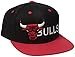 NBA Chicago Bulls Men's Team Nation Snapback Hat, One Size, Black/Red