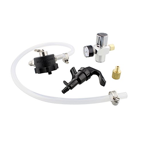 Mini Growler Dispenser - CO2 Regulator for Draft Beer Keg w/ 2 Ft Hose and Spout for Beverage Dispenser Keg Tapping Kit