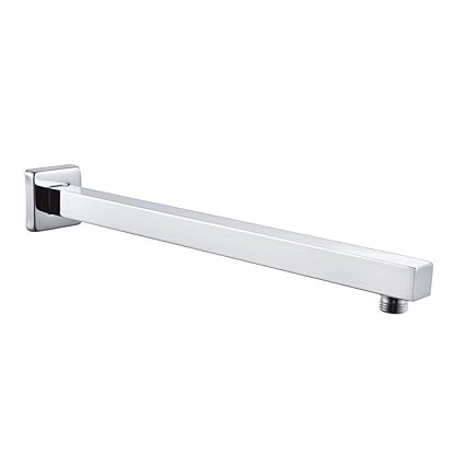 ZEYA Stainless Steel Square 375 mm 15-inch Long Shower Arm for over Head Rain Showers (Chrome)