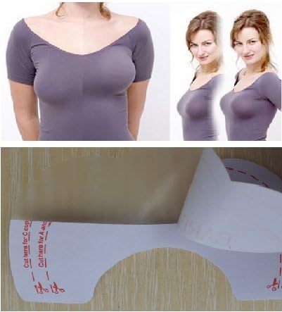50 PCS Breast Lift Push It Up Bust Shaper Bra - Strapless Nippleless Tape Adhesive