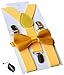 UDRES Unisex Kid Boys Girls Adjustable Bow tie & Suspender Sets (One Size, Yellow)