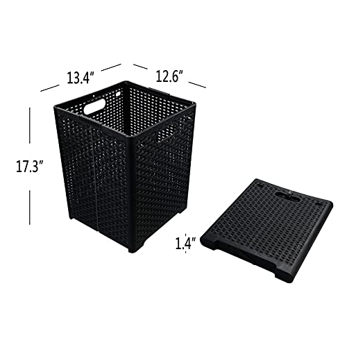 Neadas 2Pack Folding Plastic Laundry Baskets, Collapsible Laundry