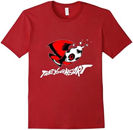 Mens PERSONA 5 Take Your Heart T Shirt Small Cranberry