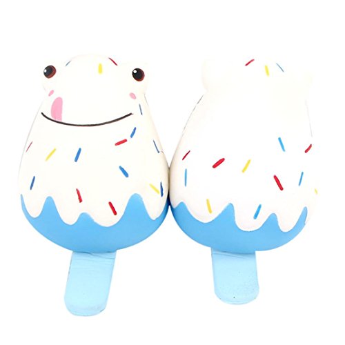 Clearance Sale!DEESEE(TM)Squishies Frogs Ice Cream Scented Slow Rising Squeeze Toys Stress Reliever Toys (A) - Thumbnail 2