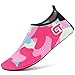 CIOR Mutifunctional Barefoot Kids Quick-Dry Water Shoes Lightweight Aqua Socks For Beach Pool Surf Yoga Exercise,SKY1605,pink,28.29