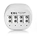 EBL 2 Pack High Volume 600mAh 9V 6F22 Lithium-ion Rechargeable Battery with 4 Bay 9V Li-ion Battery Charger