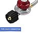 GASPRO 8-Foot 0-20 PSI High Pressure Adjustable Propane Regulator with Stainless Steel Braided Hose, Gas Grill LP Regulator for Burner, Turkey Fryer, Fish Cooker and More, 3/8