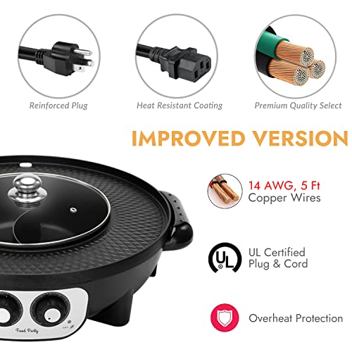 Food Party 2 in 1 Electric Smokeless Grill and Hot Pot Pricepulse